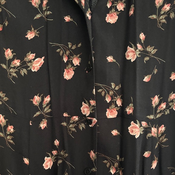 Reformation Dark Floral Dress with Pink Accents - Picture 5 of 8